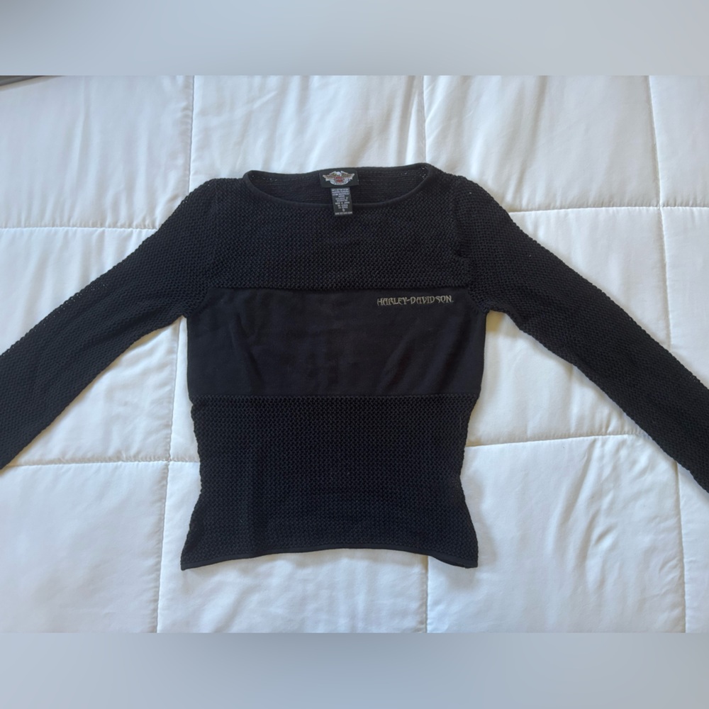 Vintage 90s Harley Davidson Long Sleeve - Picture 1 of 7